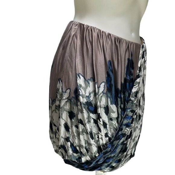tibi Skirt Bubble Bottom Faux Wrap Multi Color Floral Mini Women's Size S NEW - Picture 4 of 15